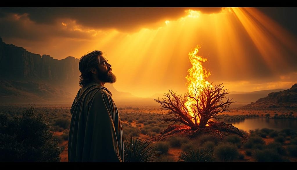 Moses and the burning bush Moses and the burning bush